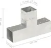 Connettore per pali 4 pz. Forma a T Metallo zincato 71 x 71 Anteprima dell’immagine prodotto 7