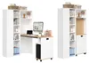 Klappbarer Schreibtisch mit Ablagen 2-in-1 Bücherregal Weiß Produktbild-Vorschau 13