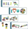 A collage of images showing different magnetic building block creations and accessories. Náhľad obrázku produktu