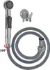 Chrom-Handbrause für Bidet, mit 120cm grauem Produktbild-Vorschau 1