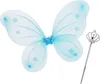 Relaxdays Feenflügel mit Zauberstab, Fee Kostüm Kinder, Produktbild-Vorschau 1