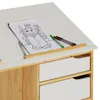 Kinderschreibtisch EMMA aus Kiefer Massivholz, natur/weiß - Produktbild-Vorschau 8