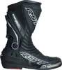 A black motorcycle boot with white branding and silver accents, shown against a white background. Náhľad obrázku produktu