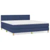 vidaXL Boxspringbett mit Matratze Blau 180x200 cm Stoff Produktbild-Vorschau 1