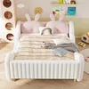 Letto per bambini imbottito Merax 140x200 cm con spondine a Anteprima dell’immagine prodotto 3