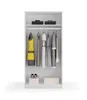 2-türiger Kleiderschrank - Schlafzimmer Weiß 50x200h cm Produktbild-Vorschau 3