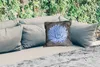 MuchoWow® Outdoor Kissen - Blumen - Schwarz - Weiß - Blau - Produktbild-Vorschau 2