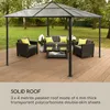 Blumfeldt Pavillon, altánok, 3x4 m, hliníkový rám, pevná Náhľad obrázku produktu 7