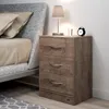Casaria Table de nuit Bois 3 tiroirs 54x39x28cm table de Voir les images du produit 4