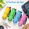 4er Set Mini LED Taschenlampe, wasserdicht, Aluminium, mit Produktbild-Vorschau 2