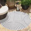 Teppich Outdoor Wetterfest - Grau, Creme - Wendeteppich - Produktbild-Vorschau 1