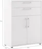 Kommode - Sideboard Weiß 40x89x113h cm Produktbild-Vorschau 3