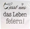 Servietten Papier 33x33cm 3-lagig mit Schriftzug Leben Produktbild-Vorschau 3