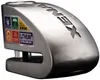 A silver disc lock alarm for a motorcycle or bicycle. Podgląd zdjęcia produktu