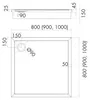 AQUABAD® Duschwanne Komplettset Basic Smooth White 80x80cm Produktbild-Vorschau 8
