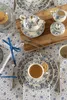 Clayre & Eef Kissenbezug 40x40 cm Weiß Blau Baumwolle Rosen Produktbild-Vorschau 3