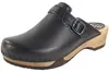 Waltl Adam Glattleder Herren Holzclogs Schwarz, 1608-BLACK Produktbild-Vorschau 1