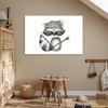 Wanddeko 120x80 cm - Kinder - Waschbär - Waldtiere, Deko, Produktbild-Vorschau 2