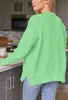 ASKSA Damen Pullover Rundhals Oversized Strickpullover Produktbild-Vorschau 2