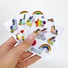 com-four® 100x Einhorn Glitzer Sticker für Kinder - Bunte Produktbild-Vorschau 3
