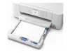 A close-up shot of a white Epson WorkForce Pro WF-M4119DW printer with its paper tray extended and loaded with paper. Náhľad obrázku produktu