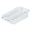 A white plastic washing machine detergent dispenser drawer. Produktbild-Vorschau