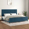 vidaXL Rám postele bez matrace tmavě modrý 200x200 cm Náhled obrázku produktu 2
