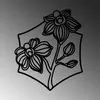 Wallity, Orchid - L, Dekoratives Wandaccessoire aus Metall, Produktbild-Vorschau 4