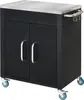 Schwarzer Küchenwagen 86x50x86,5cm: Rollen, Schrank + Produktbild-Vorschau 1