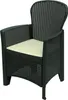 Poltrona in finto rattan. Colore: antracite 60x58x89cm Anteprima dell’immagine prodotto 1