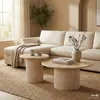 home24 Couchtisch - 2er-Set - Travertin Stein Nachbildung Produktbild-Vorschau 2