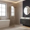 A modern bathroom with a bathtub, shower enclosure, and double vanity. Náhled obrázku produktu