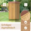 COSTWAY Armoire de jardin en bois, abri de jardin avec toit Voir les images du produit 5