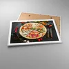 Gerahmtes Poster - Weißer Rahmen - Pizza Käse Tomaten - Produktbild-Vorschau 3