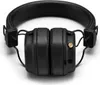 A black Marshall Major IV wireless Bluetooth headset is shown from the front on a white background. Voir les images du produit