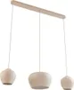Lucande Hängeleuchte Malisa, beige, 3-fl., Metall, 90 cm Produktbild-Vorschau 1