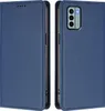 A dark blue flip case for a smartphone is shown from two angles, open and closed. Anteprima dell’immagine prodotto
