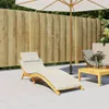 Design Sonnenliegen-Auflage Melange Creme 186x58x3 cm Produktbild-Vorschau 3