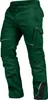 A pair of green work pants with black accents and reflective strips. Produktbild-Vorschau