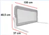 Bezpečnostná brána zábrana na posteľ 150cm šedá Náhľad obrázku produktu 6