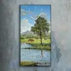 Leinwand Uhr Küche Wohnzimmer Bild 30x60 Gemälde Landschaft Produktbild-Vorschau 2