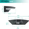 Diagrams showing the dimensions of an outdoor LED wall light. Anteprima dell’immagine prodotto