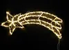 A decorative shooting star light display with white LEDs against a black background. Produktbild-Vorschau