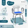Mobiclinic Drehbarer Duschstuhl 360º Duschhocker Badhocker Produktbild-Vorschau 2