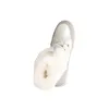 A top-down view of a white boot with gray accents and a fluffy cream-colored lining. Produktbild-Vorschau
