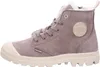 A side view of a brown Palladium ankle boot. Produktbild-Vorschau