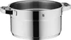 A stainless steel pot with two handles is shown against a white background. Produktbild-Vorschau
