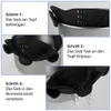 A collage of images demonstrating how to attach and use a clip-on sieve to a pot. Voir les images du produit
