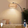 Rattan Stehlampe Boho Dimmbar Stehleuchte App-Steuerung Produktbild-Vorschau 3