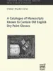 Studer-Joho, D: Catalogue of Manuscripts Known to Contain Produktbild-Vorschau 1